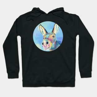 Carefree Donkey - Farm Animal Portrait Hoodie